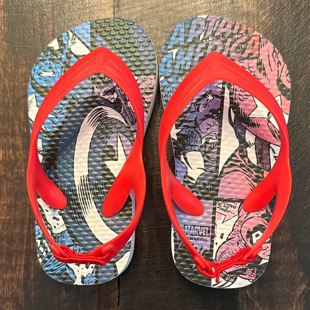NWT - Marvel Toddler Flip Flops